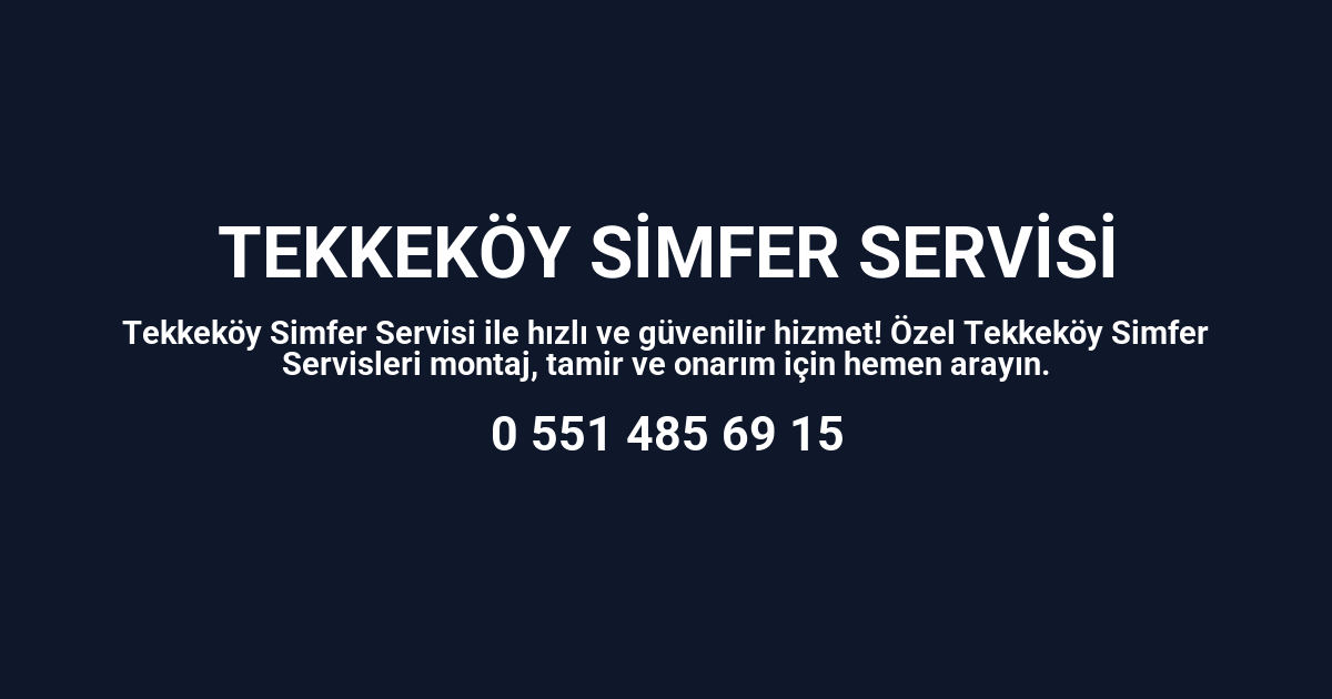 Tekkeköy Simfer Servisi